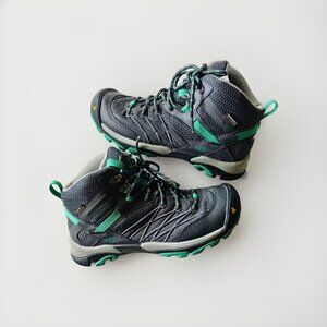 Keen Marshall Mid Hiking Boots Womens 6.5 Gray/Emerald Waterproof‎ Dry
